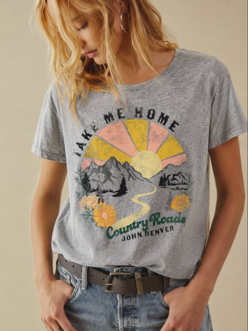 JOHN DENVER TAKE ME HOME COUNTRY ROAD TEE
